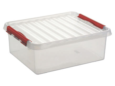 Sunware Q-line boîte de rangement 25L transparent/rouge