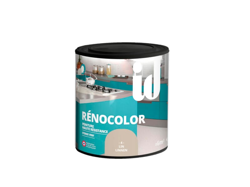 Rénocolor peinture rénovation bois et MDF 0,45l lin