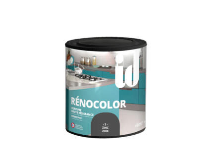 Rénocolor peinture rénovation bois et MDF 0,45l zinc 1