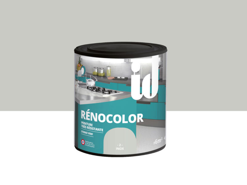 Rénocolor renovatieverf hout en MDF 0,45l inox