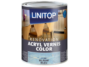 Linitop Renovation vernis acryl zijdeglans 0,25l blauw #186