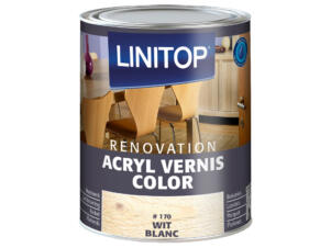 Linitop Renovation vernis acryl zijdeglans 0,25l wit #170