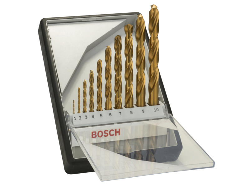 Bosch Professional Robust Line forets à métaux HSS-TiN 1-10 mm set de 10 