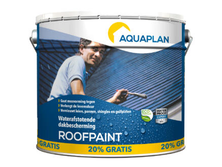 Aquaplan Roofpaint peinture toiture 10l+20% gratuit anthracite 1