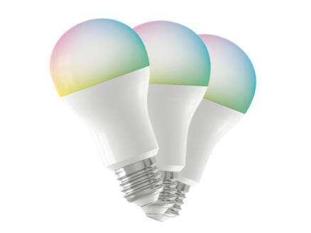 Denver SHL-350 ampoule LED poire E27 3x9 W dimmable RGB 3 pièces 1