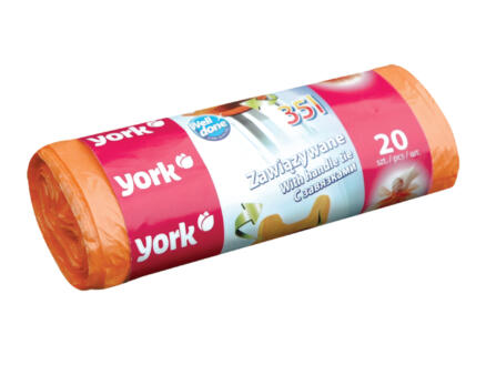 York Sacs-poubelle à nouer 35l 20 pièces 1