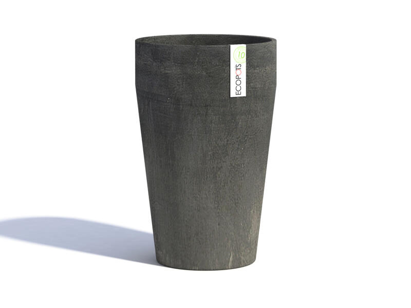 Ecopots Sankara XL pot à fleurs conique 45cm gris foncé