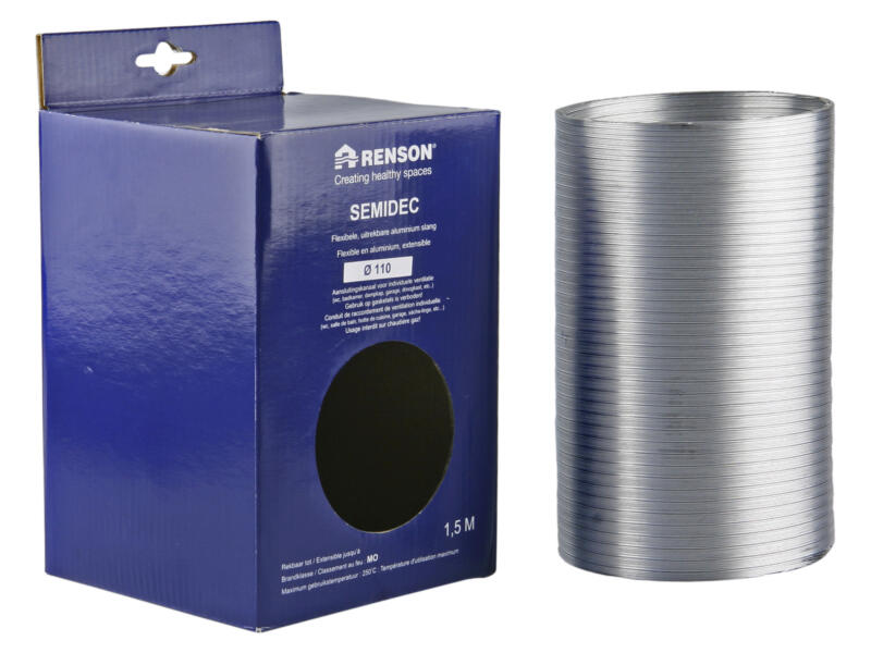 Renson Semidec gaine flexible 110mm 1,5m aluminium
