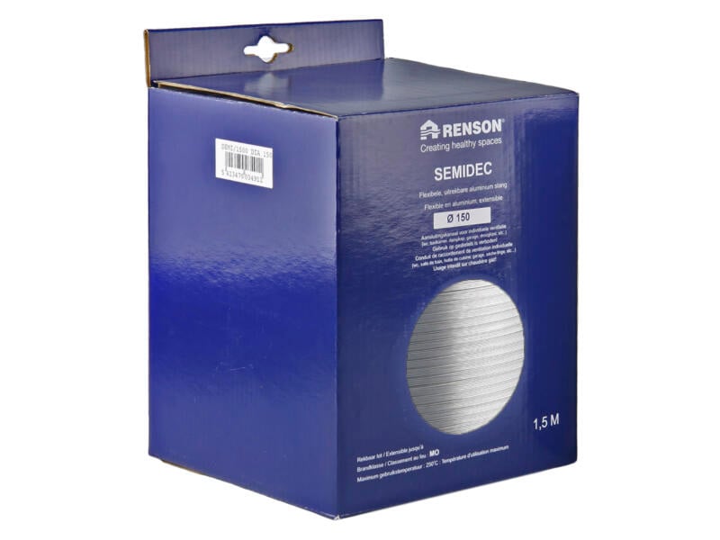Renson Semidec gaine flexible 150mm 1,5m aluminium