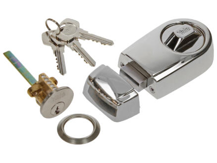 Yale Serrure à appliquer Rim Lock avec accessoires de fixation nickel 1