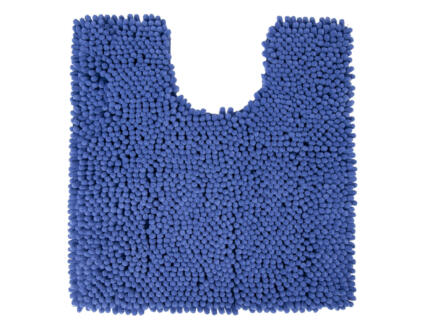 Shaggy WC-mat 60x60 cm blauw 1