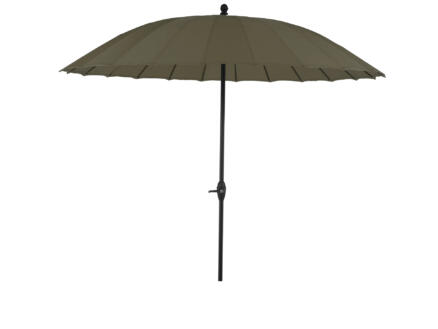 Garden Plus Shanghai parasol 2,7m avec manivelle taupe 1