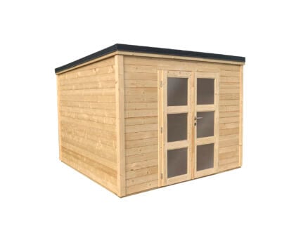 Shelty+ Modern houten tuinhuis 330x280 cm blokhut 1