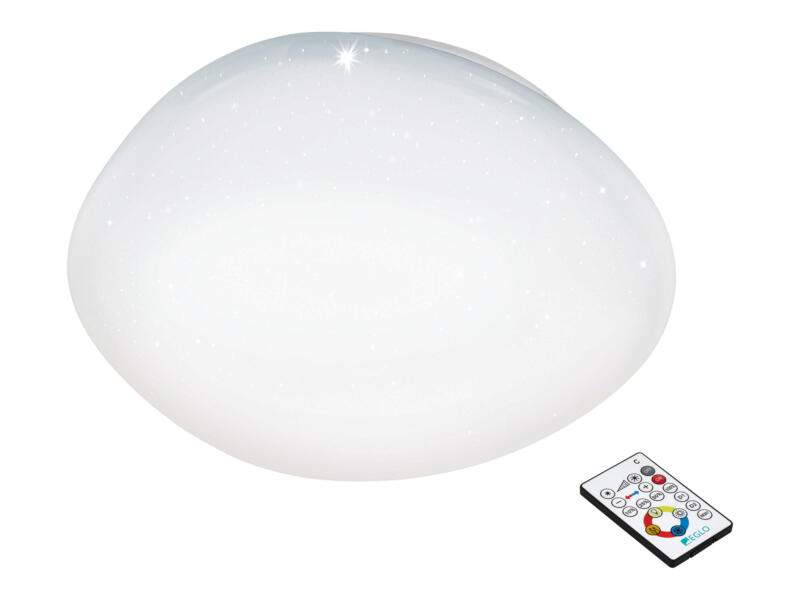 Eglo Sileras plafonnier LED 34W 60cm dimmable blanc cristal + télécommande