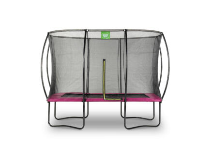 Silhouette trampoline 214x305 cm + veiligheidsnet roze 1