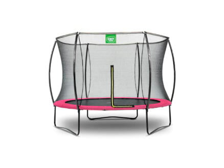 Silhouette trampoline 244cm + veiligheidsnet roze 1