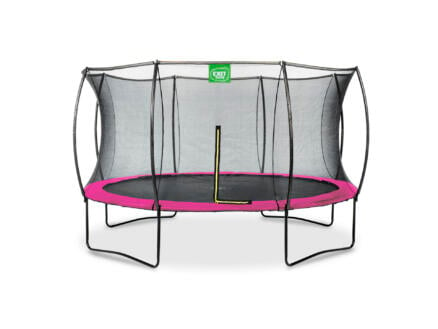 Silhouette trampoline 366cm + veiligheidsnet roze 1