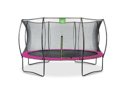 Silhouette trampoline 427cm + filet de sécurité rose 1
