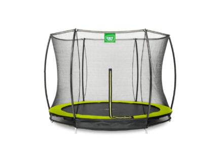 Silhouette trampoline enterré 305cm + filet de sécurité vert 1
