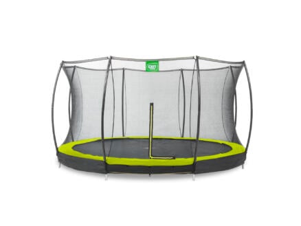 Silhouette trampoline enterré 366cm + filet de sécurité vert 1