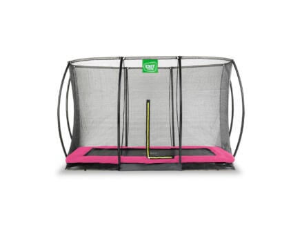 Silhouette trampoline ingegraven 214x305 cm + veiligheidsnet roze 1