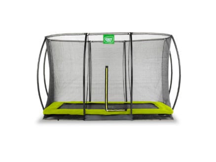 Silhouette trampoline ingegraven 244x366 cm + veiligheidsnet groen 1