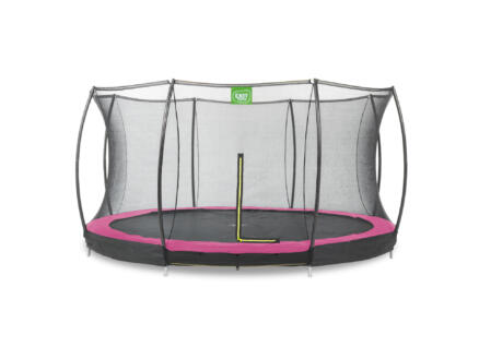 Exit Toys Silhouette trampoline ingegraven 427cm + veiligheidsnet roze 1