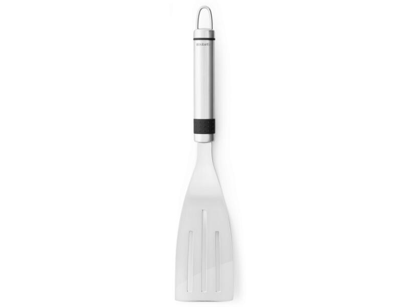 Spatule pour wok silicone rouge poignee inox 32cm Spatule pour wok silicone rouge poignee inox 32cm
