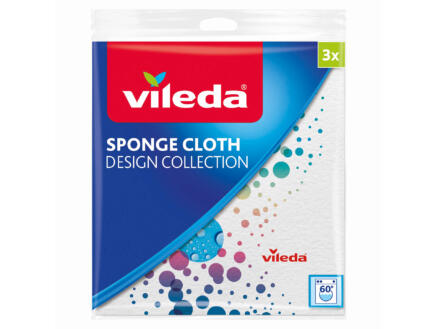 Vileda Sponge Cloth design collection lavette éponge 3 pièces 1
