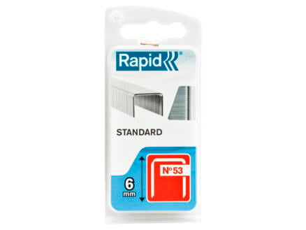Rapid Standard agrafes type 53 6mm 1080 pièces 1