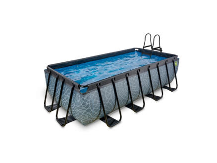 Stone piscine 400x200x100 cm + pompe filtrante à sable 1