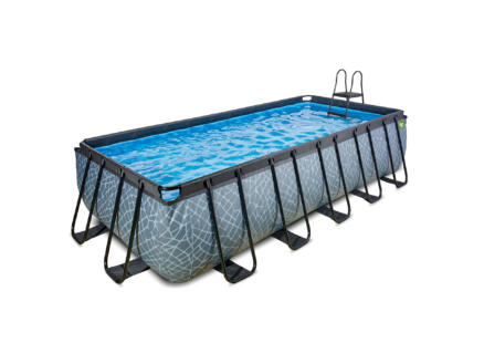 Stone piscine 540x250x122 cm + pompe filtrante à sable 1
