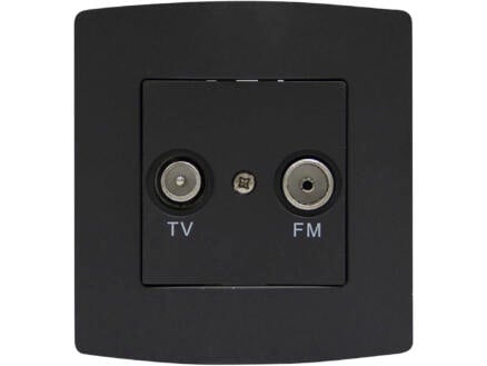 Stopcontact Radio/TV antenne zwart 1