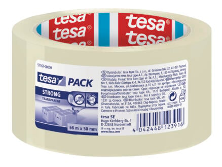 Tesa Strong ruban d'emballage adhésif 66m x 50mm transparent 1