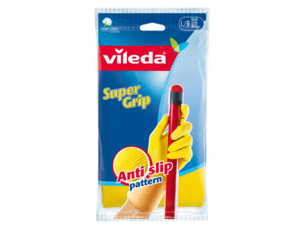 Vileda Super Grip gants de ménage L latex jaune 1