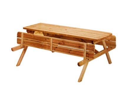 Table de pique-nique en bois 180x70 cm brun 1