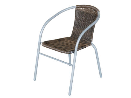 Garden Plus Tampa chaise de jardin zinc/brun 1