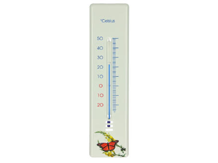 Thermometer 21cm metaal vlinder 1