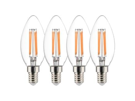 Sylvania ToLEDo RT CL ampoule LED flamme filament E14 4,5W blanc chaud 4 pièces 1