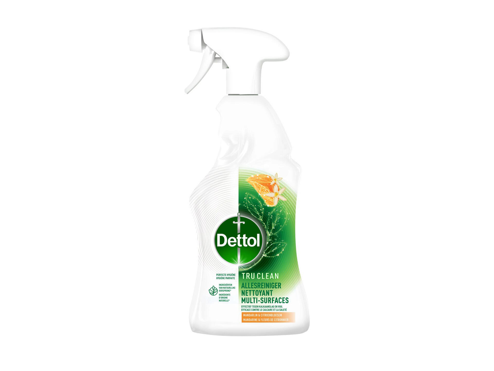 Dettol Truclean spray nettoyant multi-usages mandarine & fleurs de citronnier 750ml