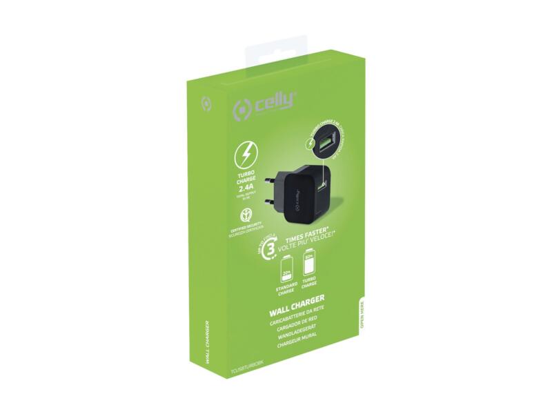 Celly Turbo 1 chargeur USB 2,4A