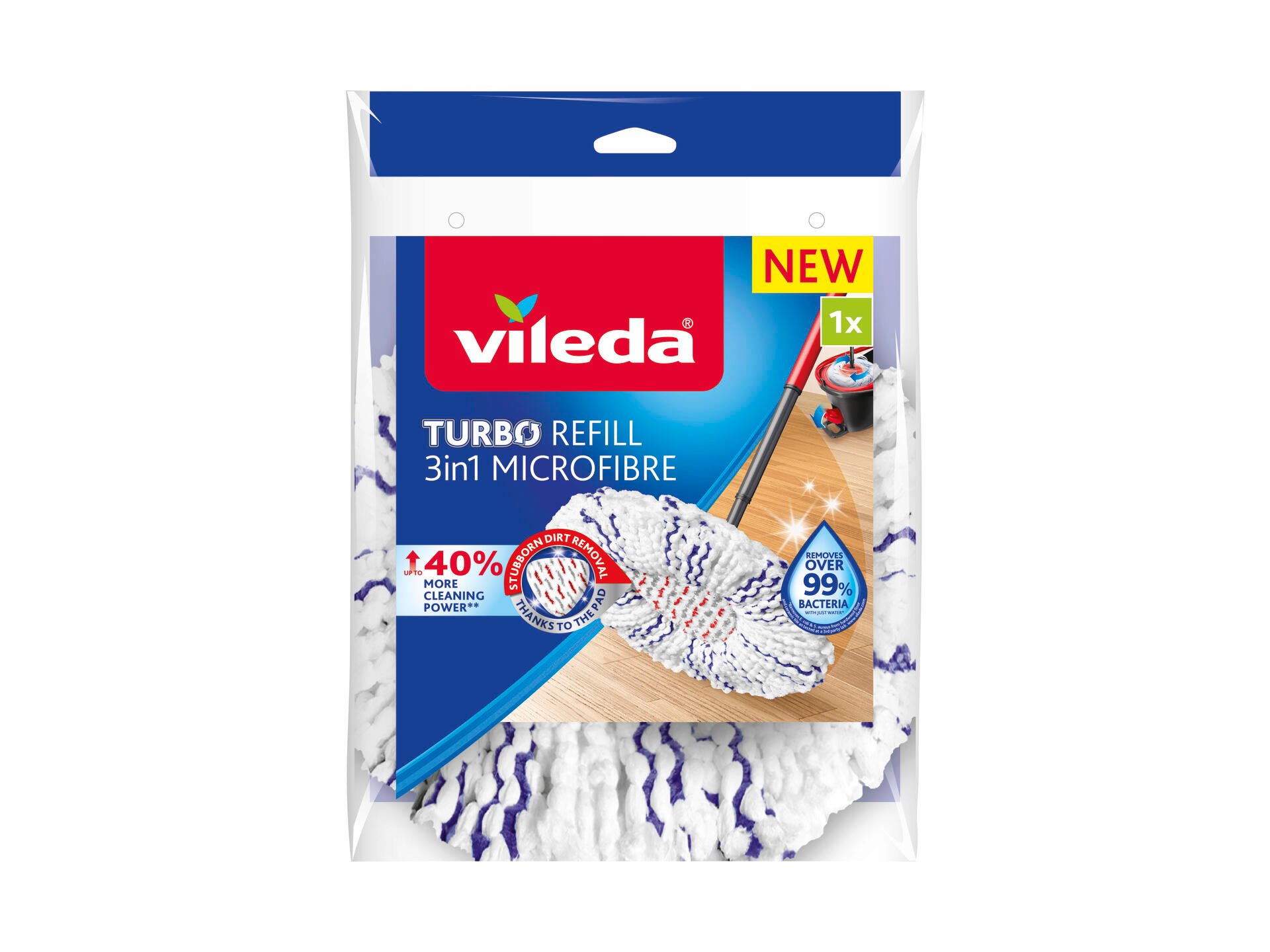 Vileda Turbo 3-en-1 mop tête de balai serpillière