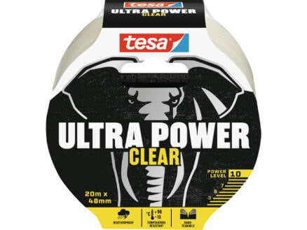 Tesa Ultra Power Clear reparatietape 20m x 48mm transparent 1