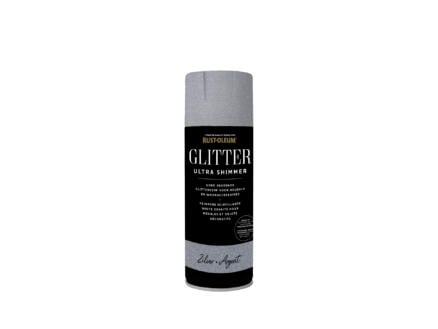 Rust-oleum Ultra Shimmer glitterverf 0,4l zilver 1