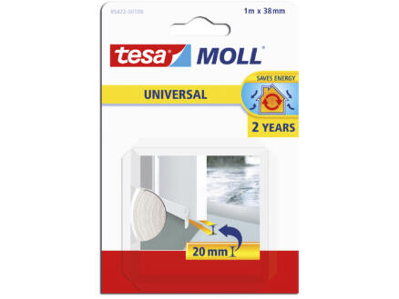 Tesa Universal isolation bas de porte 1m 3,8cm blanc 1