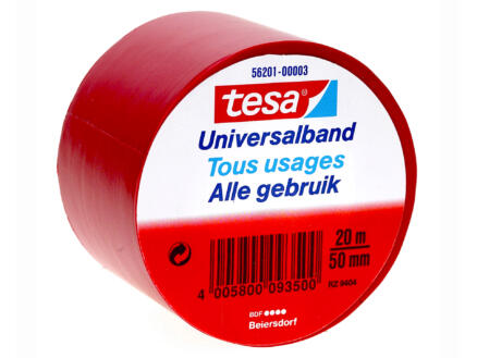 Tesa Universalband isolatietape 20m x 50mm rood 1