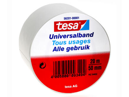 Tesa Universalband isolatietape 20m x 50mm wit 1