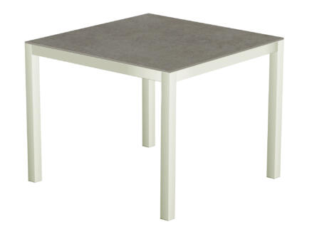 Uptown Dark table de jardin 90x90 cm blanc/gris 1