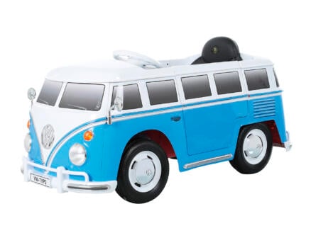 VW Bus elektrische kinderauto blauw met afstandsbediening 1