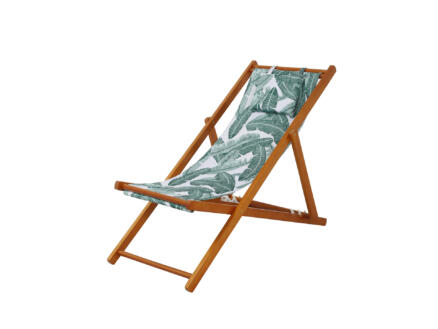 Garden Plus Vao chaise de plage brun/blanc/vert 1